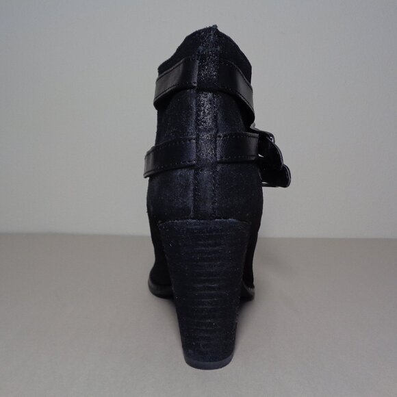 Reba Size 7.5 M / ZANIA / Black / Leather / Heeled Ankle Boots New Women's Shoes - Picture 11 of 16